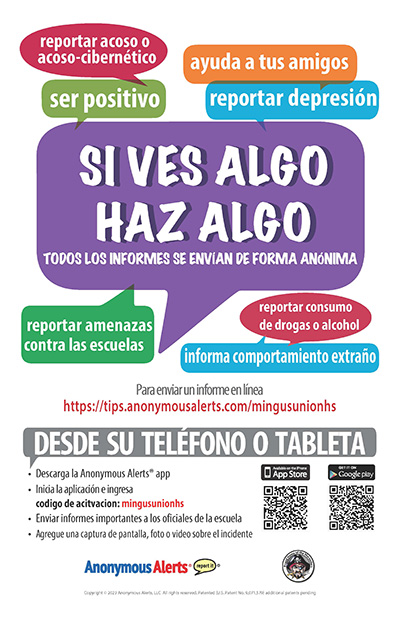 Anonymous Alerts Poster in Spanish